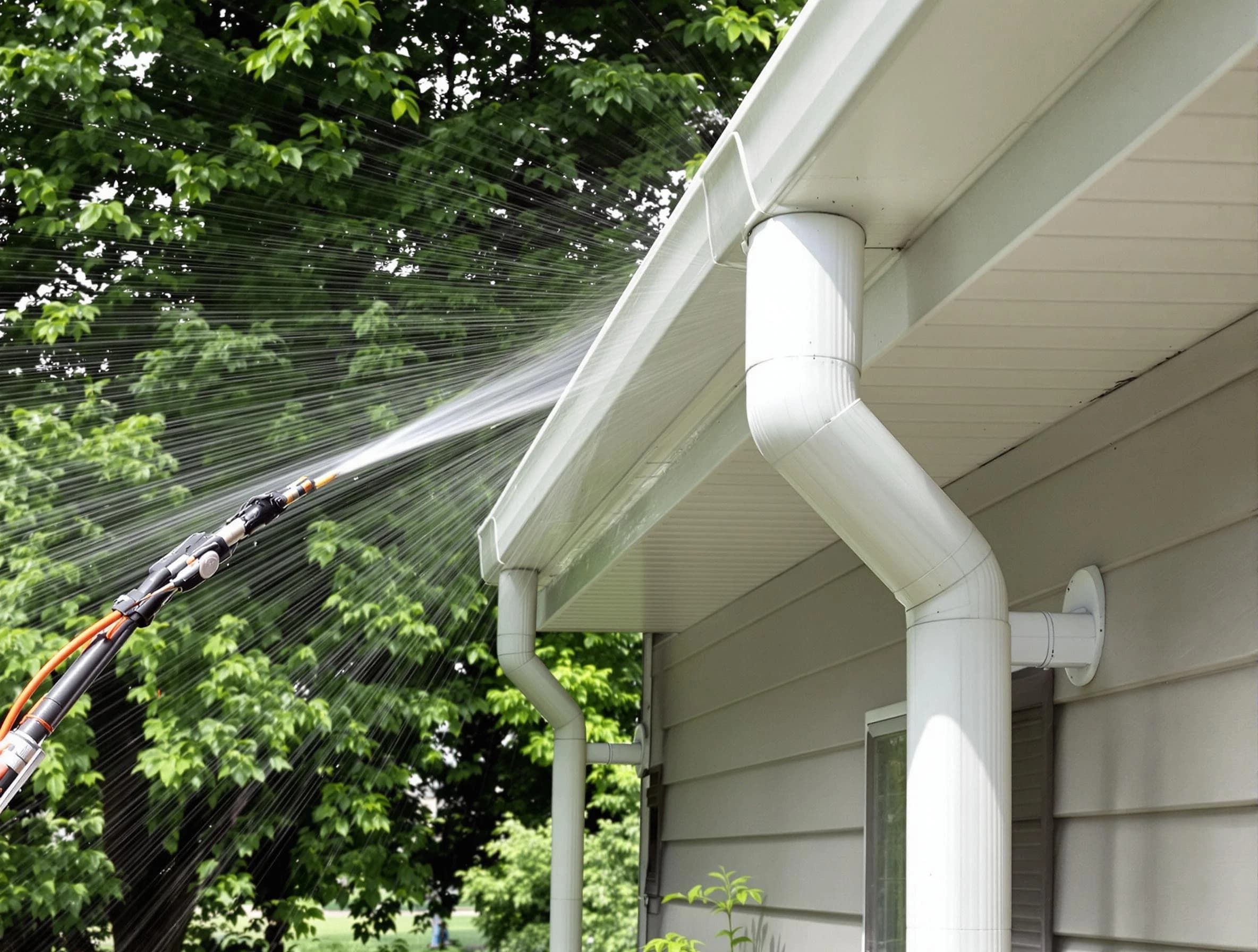 Cleared gutters by North Ridgeville Roofing Company for a clean drainage system in North Ridgeville, OH