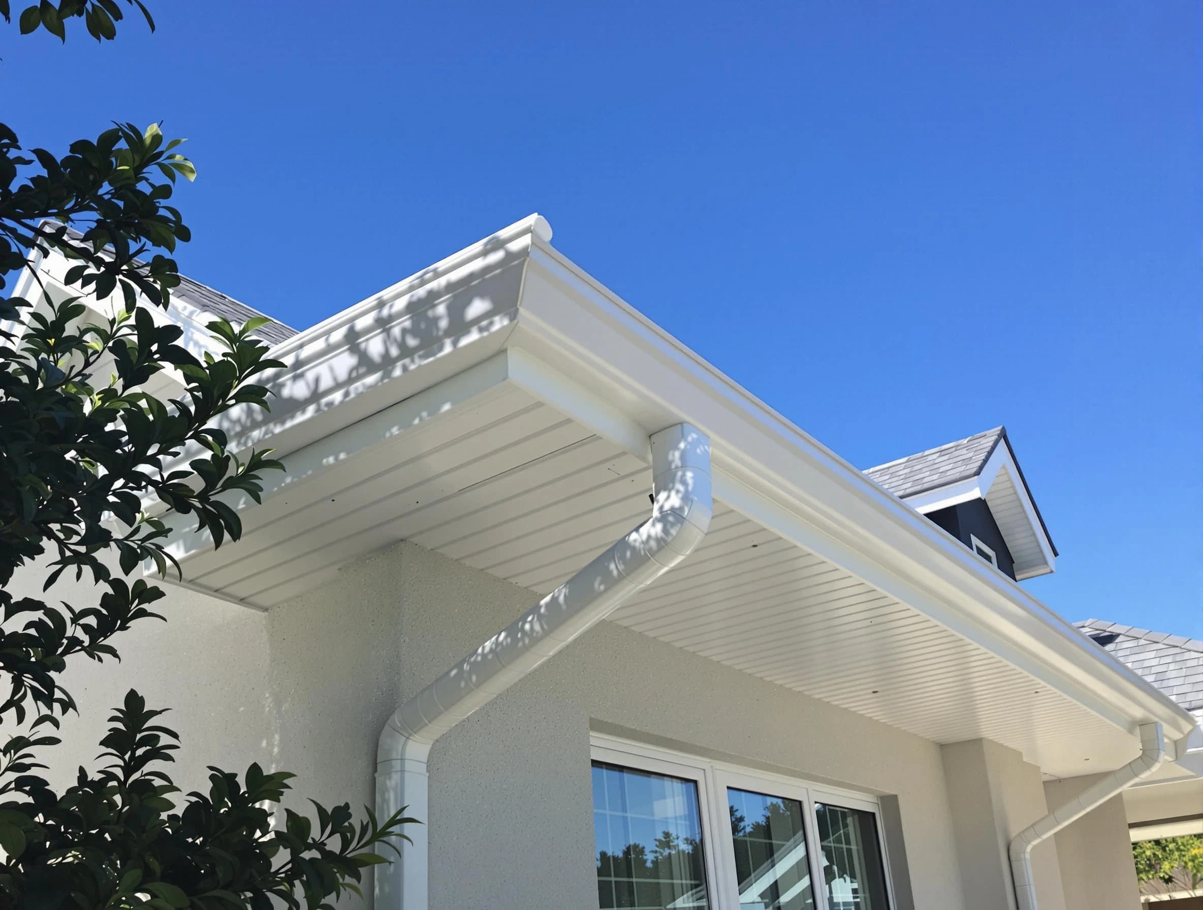 Custom-fit rain gutter system by North Ridgeville Roofing Company in North Ridgeville, OH