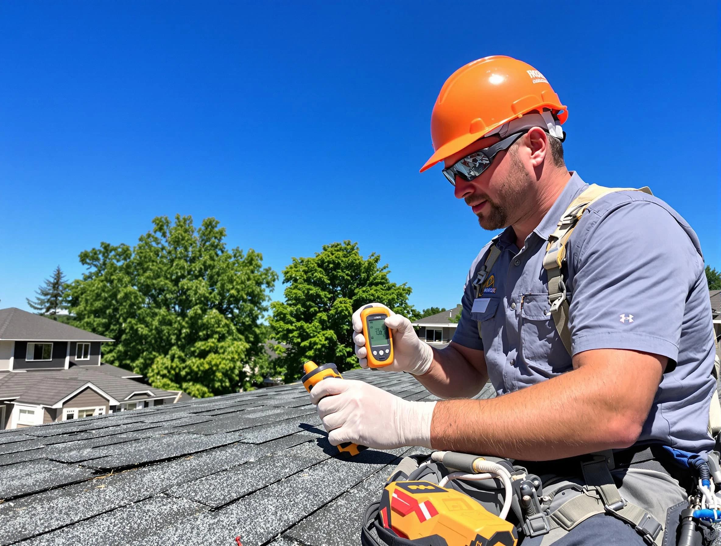 North Ridgeville Roofing Company conducting a roof inspection in North Ridgeville, OH